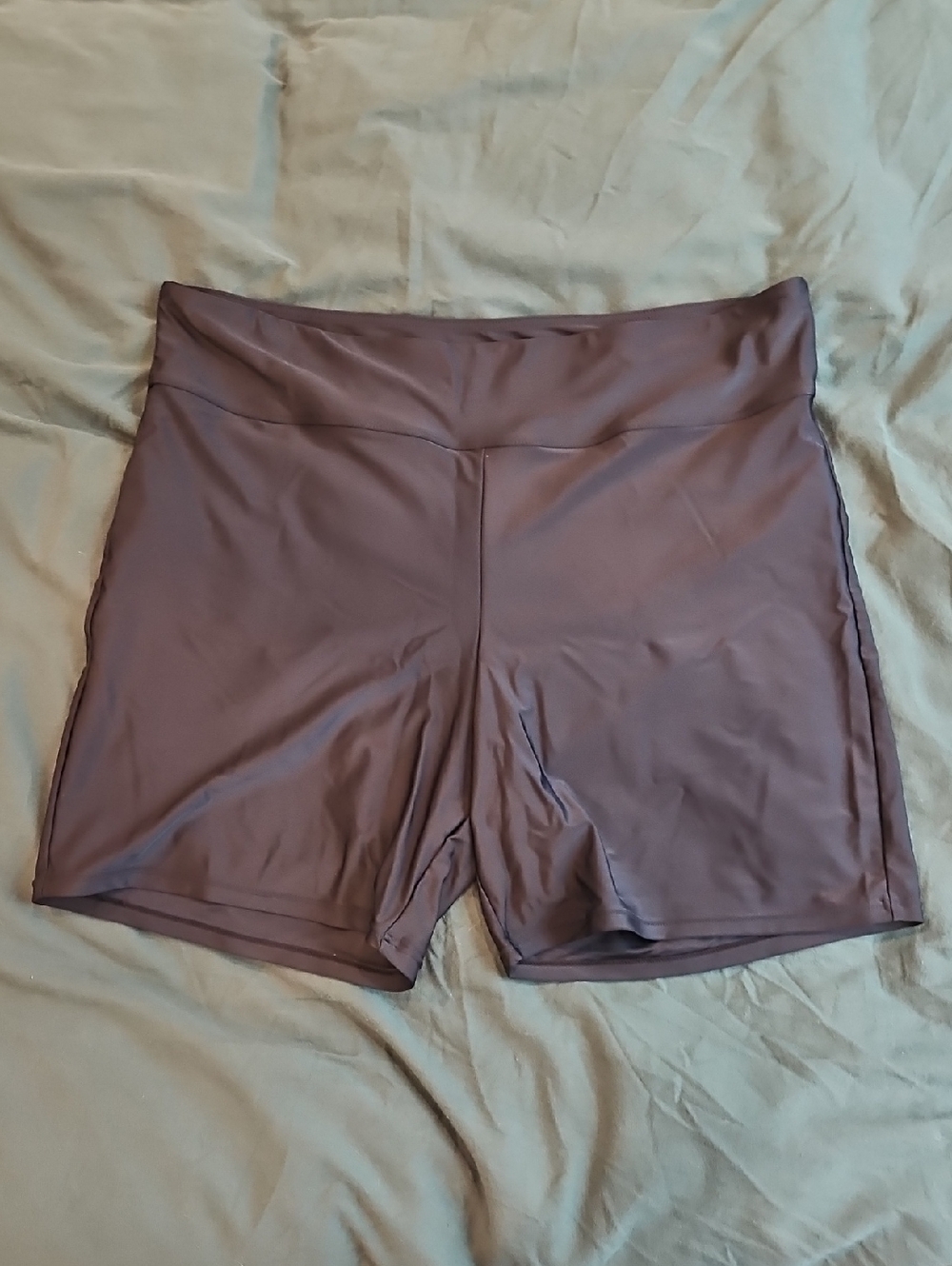 High-Rise Swim Shorts in Black